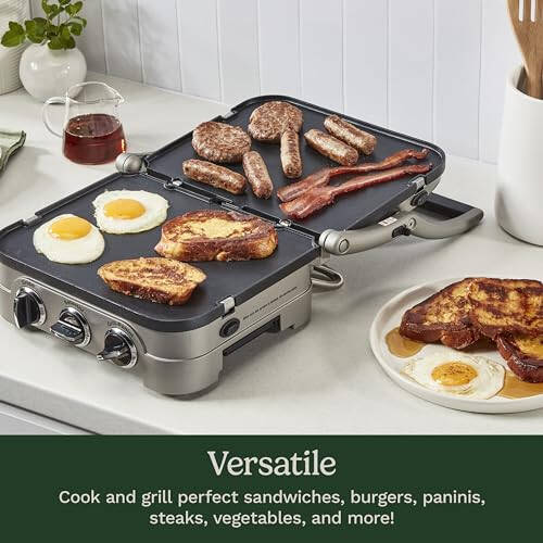 Cuisinart Panini Press, Stainless Steel Griddler, Sandwich Maker & More, 5-IN-1, GR-4NP1 - 3