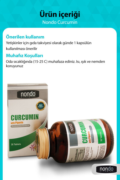 Curcumin Zerdaçal Ekstresi 30 Kapsül (KURKUMİN, PİPERİN) - 8