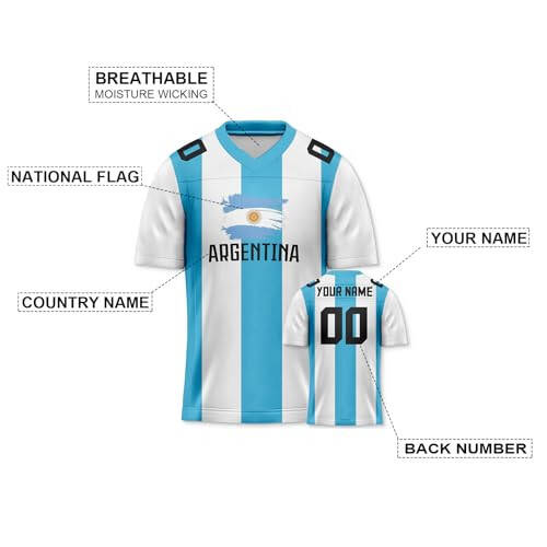 Custom Football Jersey, 2024 National Soccer Desgin, Fashion Country Colorways for Football & Soccer Fans Gift, S-4XL - 7