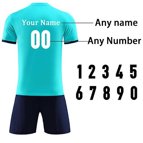 Custom Jersey Soccer with any Logo Name Number Youth Mens Soccer Jersey Soccer Shirt and Shorts for Boys Kids Adults - 3