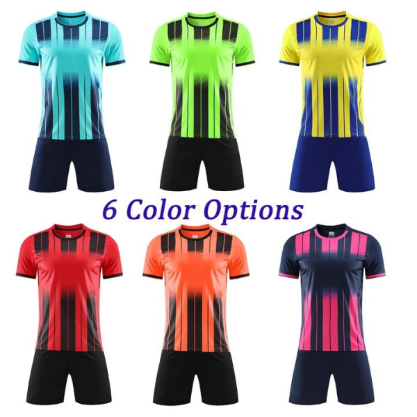 Custom Jersey Soccer with any Logo Name Number Youth Mens Soccer Jersey Soccer Shirt and Shorts for Boys Kids Adults - 5