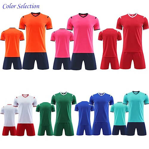 Custom Kids Soccer Jersey Personalized Youth Soccer Jersey Men Women Soccer Shirt and Shorts Set with Name Number Team - 5