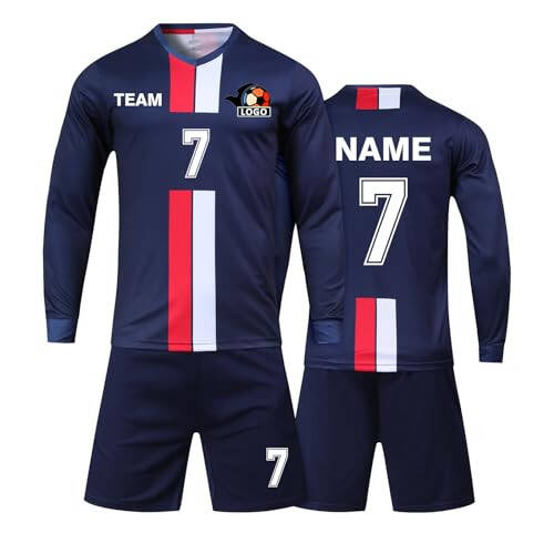 Custom Kids Soccer Jerseys Personalized Youth Short Set Boy Girl Training Uniform with Name Number - 1