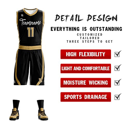 Custom Men Youth Reversible Basketball Jersey Uniform Printed Personalized Name Number Sportswear Big Size - 3