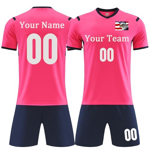 Custom Soccer Jersey for Boys Men Personalized Soccer Shirt Sports Fans Print Name Logo Numbers for Women/Kids - 5