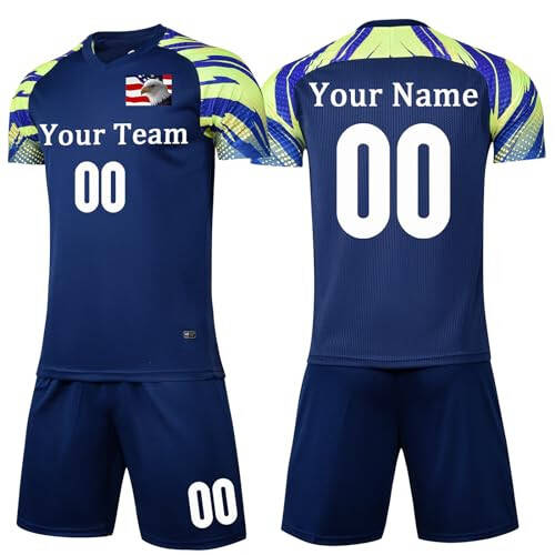 Custom Soccer Jersey for Boys Men Women Personalized Soccer Uniforms for Kids Soccer Shirt and Shorts with Name Number - 7