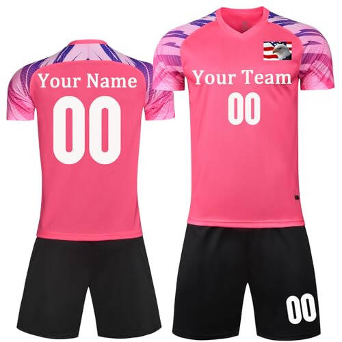 Custom Soccer Jersey for Kids Adult Girls Soccer Uniform Gifts Personalized Name Team Logo - 1