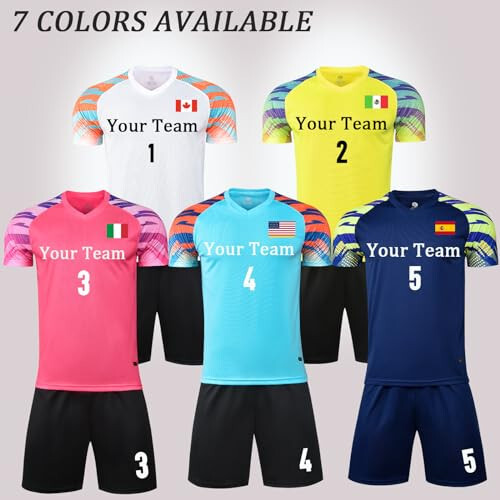 Custom Soccer Jersey for Kids Adult Girls Soccer Uniform Gifts Personalized Name Team Logo - 6