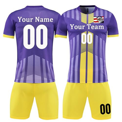 Custom Soccer Jersey for Kids Soccer Uniform Kits for Men Women with Name Team Logo Number - 1