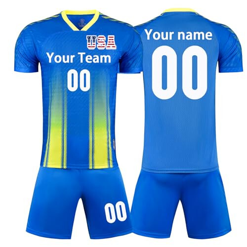 Custom Soccer Jersey for Men Women with Name Team Number Logo Soccer Uniform for Kids Adults - 8