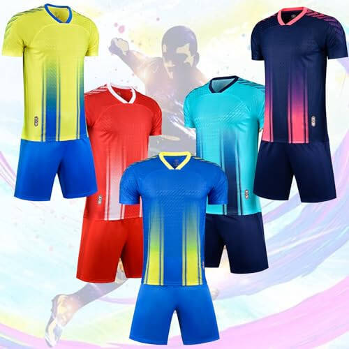 Custom Soccer Jersey for Men Women with Name Team Number Logo Soccer Uniform for Kids Adults - 10