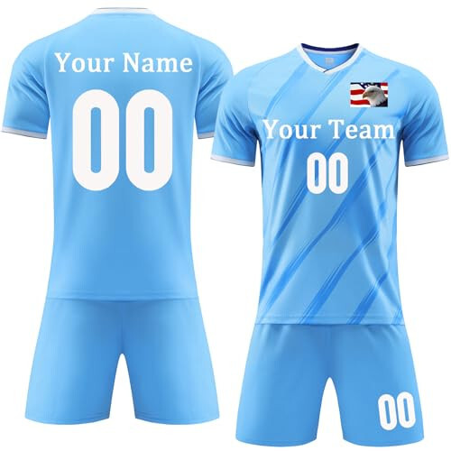 Custom Soccer Jersey Kids Adults Personalized Soccer Uniform with Team Name Number Logo - 1