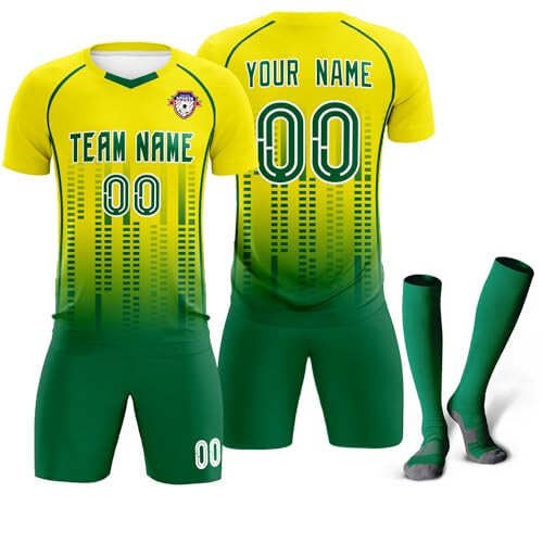 Custom Soccer Jersey Personalized Soccer Practice Uniform Printed Name Number Logo for Adult Kids - 7