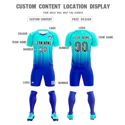 Custom Soccer Jersey Personalized Soccer Practice Uniform Printed Name Number Logo for Adult Kids - 6