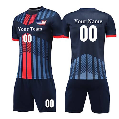 Custom Soccer Jersey Personalized Soccer Shirts Sports Uniform for Men Women Boy - 1