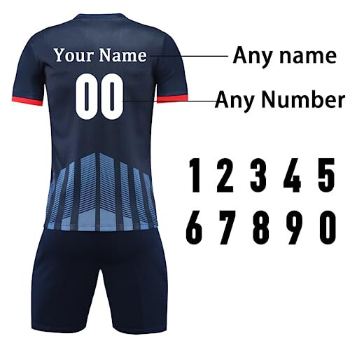 Custom Soccer Jersey Personalized Soccer Shirts Sports Uniform for Men Women Boy - 3