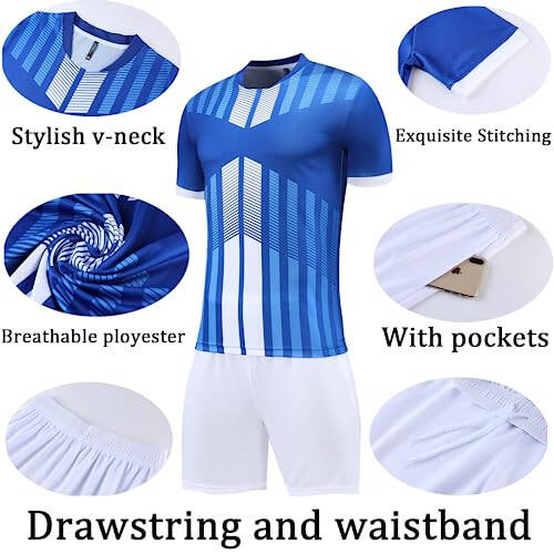 Custom Soccer Jersey Personalized Soccer Shirts Sports Uniform for Men Women Boy - 6