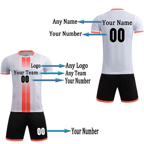 Custom Soccer Jersey Sport Training Soccer Uniforms Home/Away Kids Men Women Soccer Jerseys Personalized Name Number Logo - 3