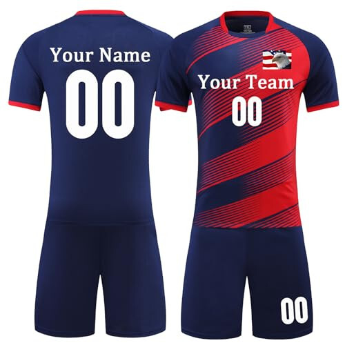 Custom Soccer Jerseys for Kids Boys Girls Personalized Soccer Uniform Soccer Shirt Shorts for Men Women with Name Number Logo - 1