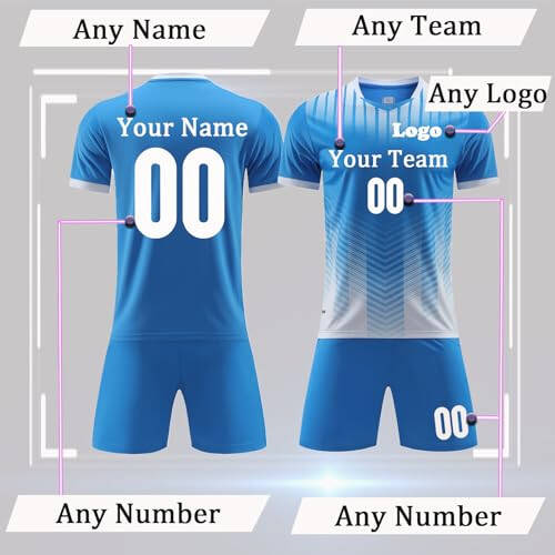 Custom Soccer Jerseys Kids Men Women Personalized Soccer Shirt and Shorts Boys Soccer Team Uniforms Youth Soccer Uniform - 2