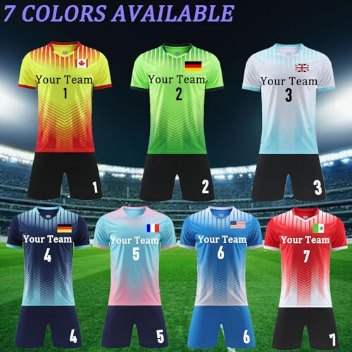 Custom Soccer Jerseys Kids Men Women Personalized Soccer Shirt and Shorts Boys Soccer Team Uniforms Youth Soccer Uniform - 5