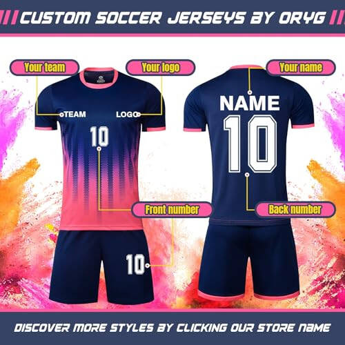 Custom Soccer Jerseys Men Women Kids Personalized Soccer Shirts Shorts Boys Soccer Team Uniforms Youth Soccer Uniform - 3