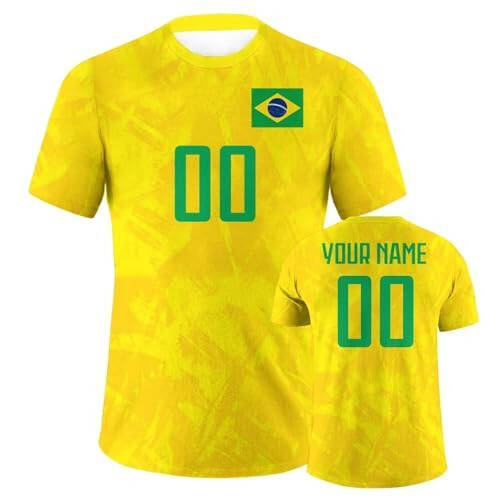 Custom Soccer Shirts with National Flags T-Shirt Personalized Name & Number for Men Women Youth Soccer jersey Fan Gifts S-5XL - 1