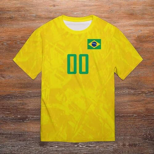 Custom Soccer Shirts with National Flags T-Shirt Personalized Name & Number for Men Women Youth Soccer jersey Fan Gifts S-5XL - 5