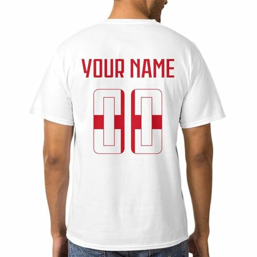 Custom Soccer T-Shirt National Flag Design Soccer Elements Style Personalized Name and Number for Men Women Youth Gifts - 24