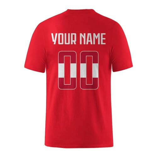 Custom Soccer T-Shirt National Flag Design Soccer Elements Style Personalized Name and Number for Men Women Youth Gifts - 15