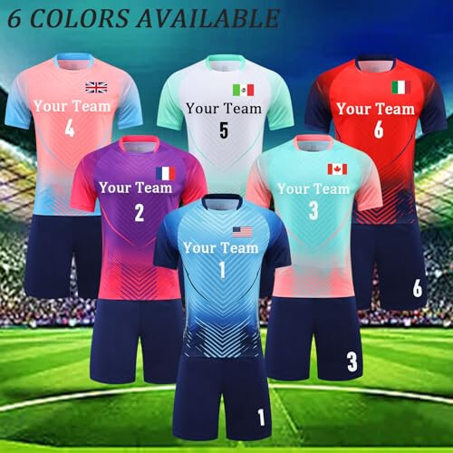 Custom Soccer Uniform for Kids Adults Soccer Clothes Personalized Youth Soccer Jerseys for Boys Girl Soccer Shirt Shorts - 5