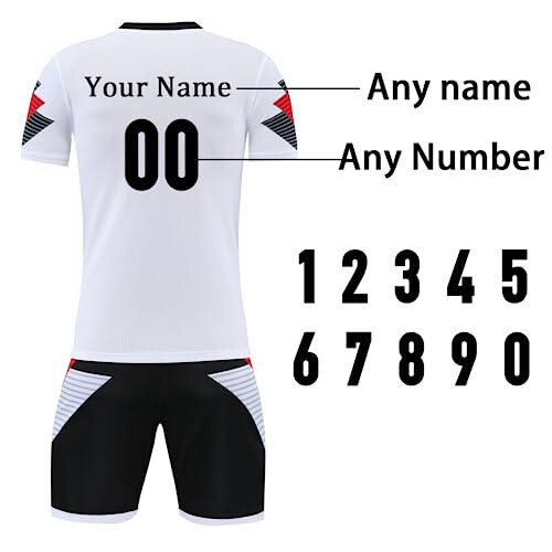 Customizable Soccer Uniforms for Adults Kids Soccer Custom Jersey Set for Boys Men Women with any Logo Name Number - 3