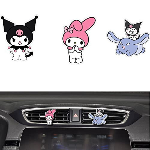 Cute Car Air Freshener Clips, Car Vent Clip, Car Vent Decoration Accessories, Car Decorative Clip, Car Air Conditioner Clip, Car Automotive Interior Decoration Gifts for Men/Women (Kitty Car Air Vent Clip) - 1