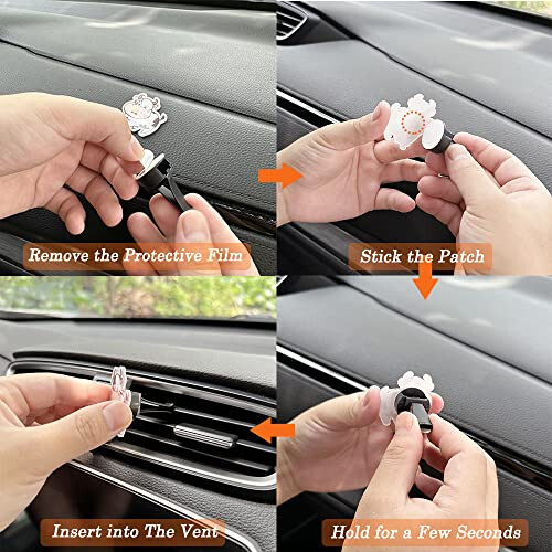 Cute Car Air Freshener Clips, Car Vent Clip, Car Vent Decoration Accessories, Car Decorative Clip, Car Air Conditioner Clip, Car Automotive Interior Decoration Gifts for Men/Women (Kitty Car Air Vent Clip) - 7