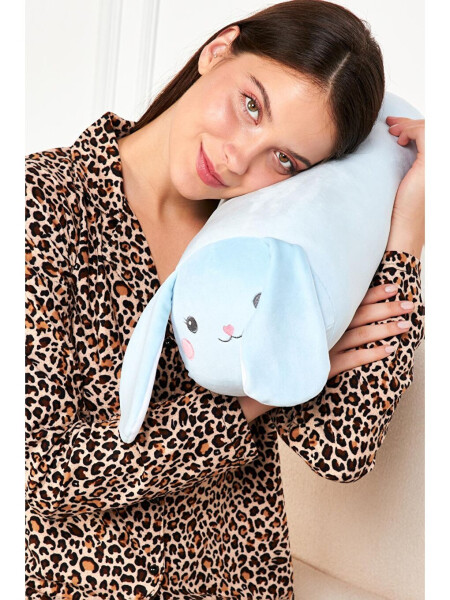 Cute Rabbit Cylinder Pillow Blue 40 cm - 11