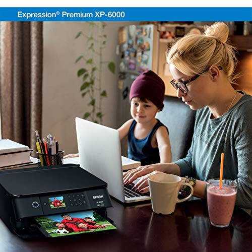 Цветной фотопринтер Epson Expression Premium XP-6000 с беспроводным подключением, сканером и копиром, готов к пополнению через Modazone Dash - 2