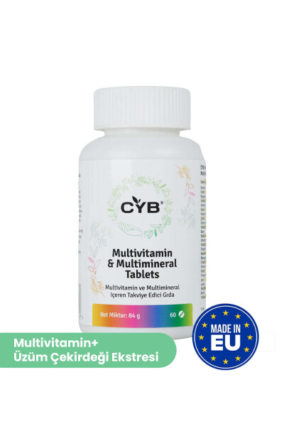 CYB MULTIVİTAMİN VE MİNERAL - EXTRA GÜÇLÜ 60 Tablet 2'li Fırsat - 2