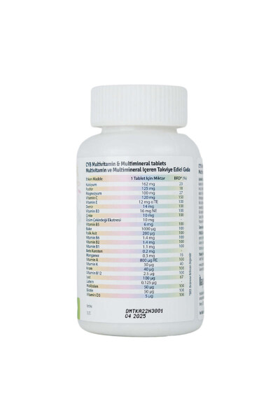 CYB MULTIVITAMINLAR VA MINERALLAR - EXTRA KUCHLI 60 Tablet 2 ta to'plam - 3