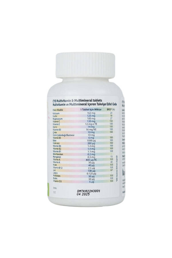 CYB MULTIVITAMINLAR VA MINERALLAR - EXTRA KUCHLI 60 Tablet 2 ta to'plam - 3