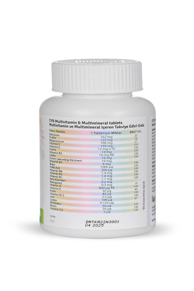 CYB Multivitaminler ve Mineraller - 3