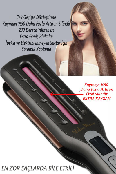 Cylinder Extra Wide Surface Hair Straightener (FOR STUBBORN DIFFICULT HAIR) - 2