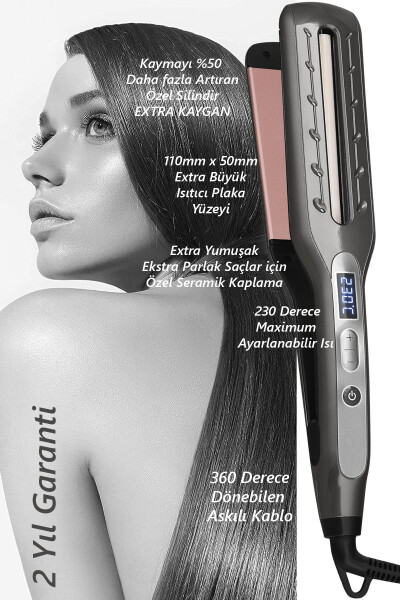 Cylinder Extra Wide Surface Hair Straightener (FOR STUBBORN DIFFICULT HAIR) - 4