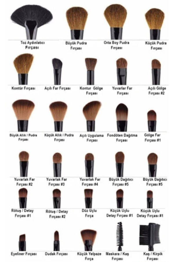 Cylinder Makeup Brush Set Black - 6