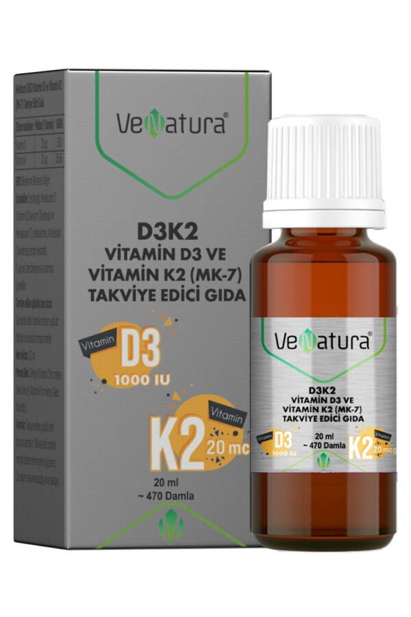 D3k2 - Vitamin D3 K2 (MENAKINON 7) Tomchilari 20 ml - 4