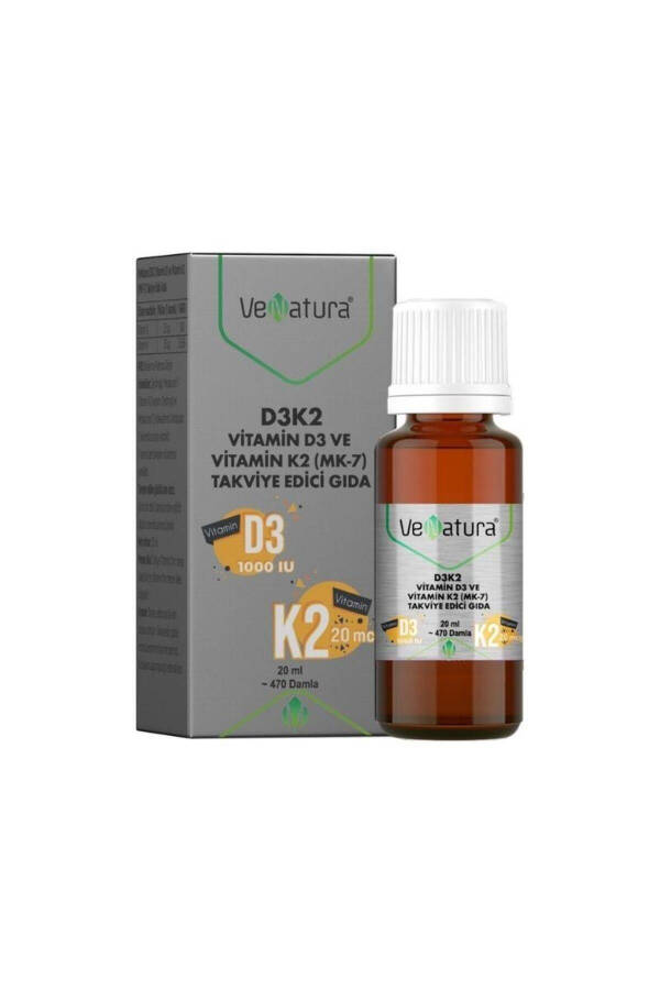 D3k2 - Vitamin D3 K2 (MENAKINON 7) Tomchilari 20 ml - 1