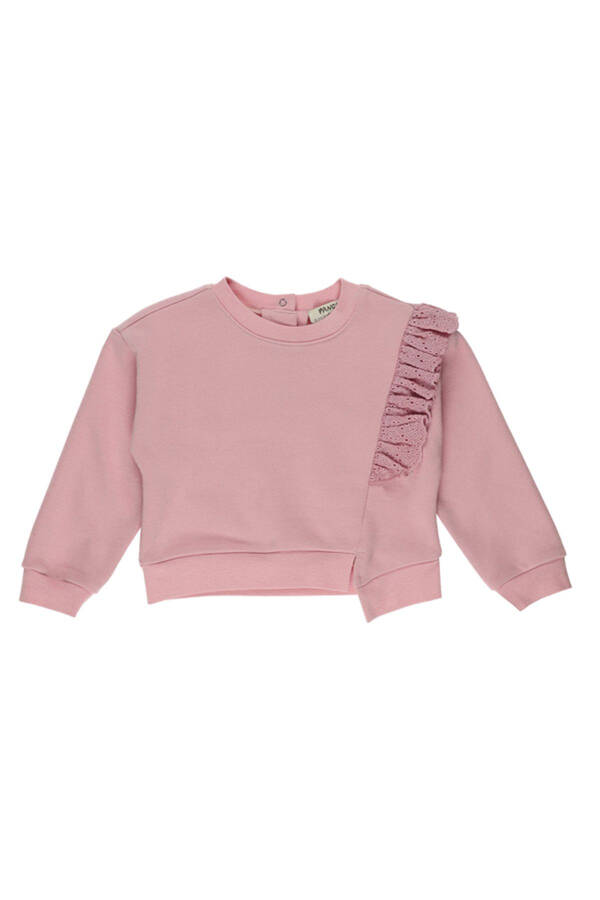 Dantelli Kız Bebek Sweatshirt - 1