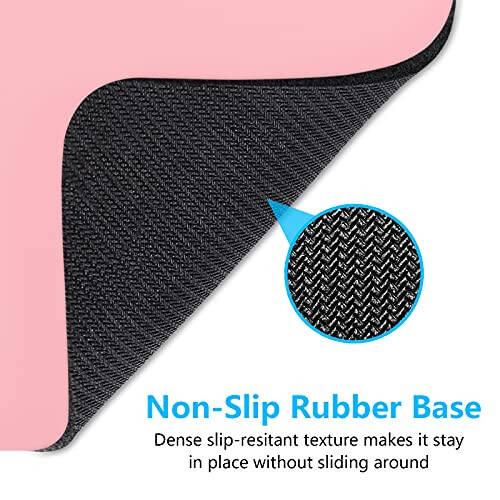 Dapesuom Mouse Pad, Small Mouse Pad 6 x 8 Inch with Non-Slip Rubber Base, Waterproof Mouse Mat, Mini Mouse Pad for Women Kids Men Wireless Mouse Laptops Keyboard Tray Home Office Travel, Pink - 6