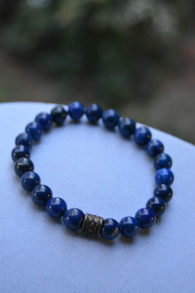 Dark Blue Lapis Lazuli Natural Stone Unisex Bracelet (For Both Men and Women) - 1