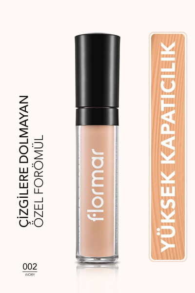 Dark Circle-Helping Concealer - Perfect Coverage Liquid Concealer - 002 Ivory - 8690604044894 - 11