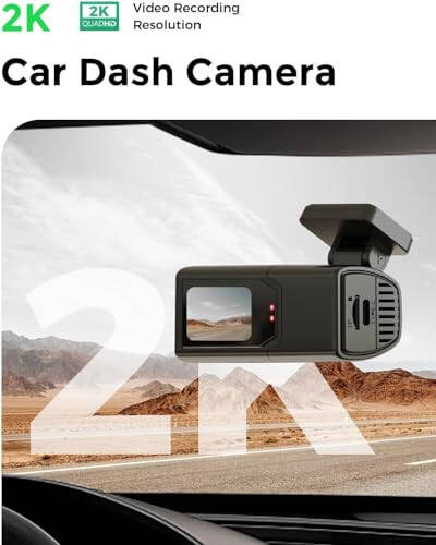 Dash Cam 2K 1440P WiFi Car Camera with 1.47 inch IPS Screen, 2K Front Dash Camera for Cars, Mini Dashcams for Cars with Night Vision, 24 Hours Parking Mode, Free 32GB Card, APP, G-Sensor, Support 128GB Max - 7